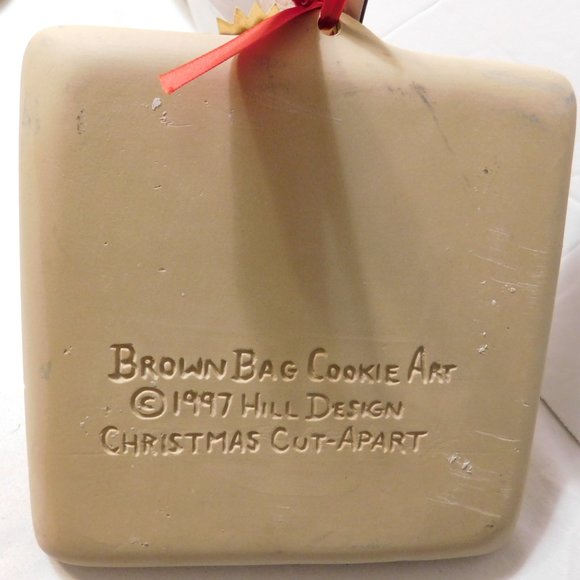 Vintage Brown Bag Art Ceramic Holiday Molds St. Nick Santa and Cut Apart Cookies - Picture 7 of 7